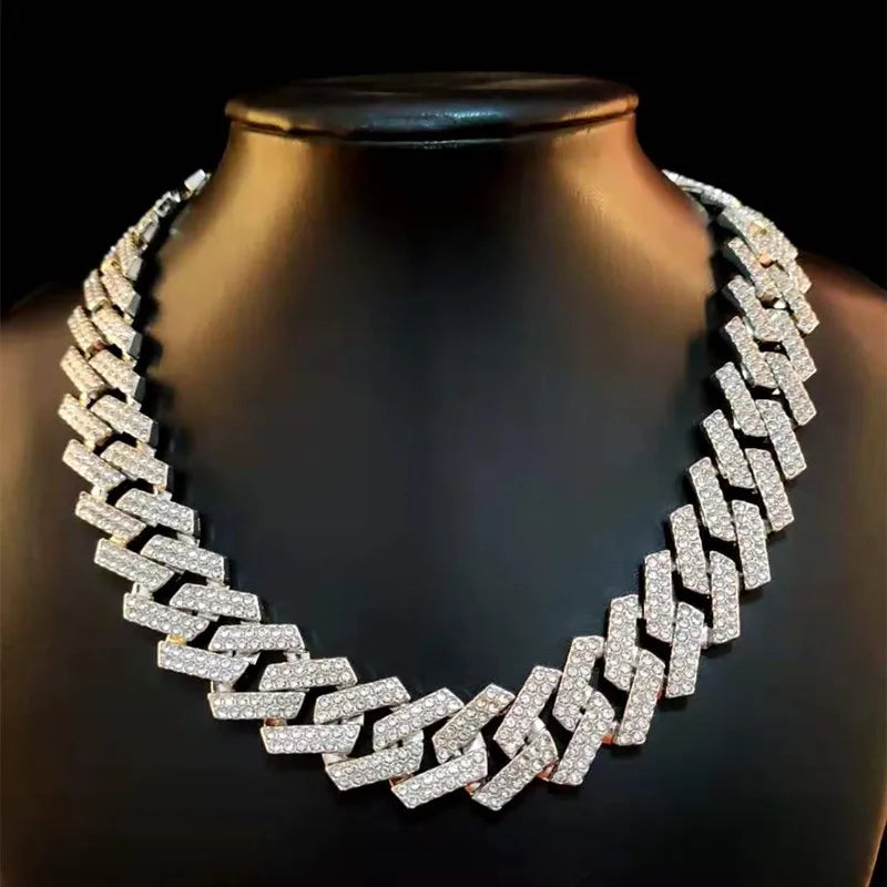 20mm Men’s Iced Out Cuban Chain Necklace