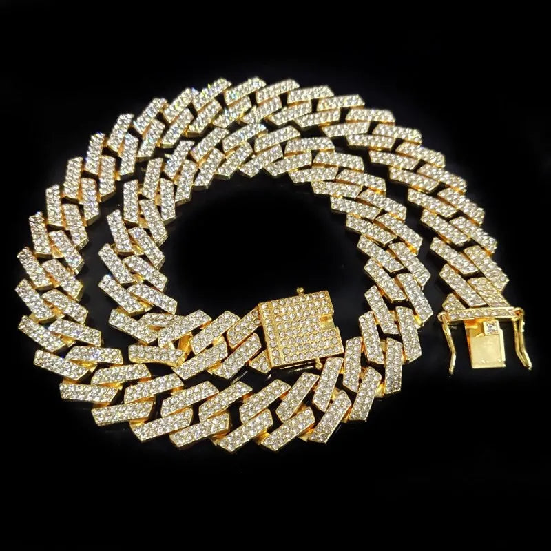 20mm Men’s Iced Out Cuban Chain Necklace