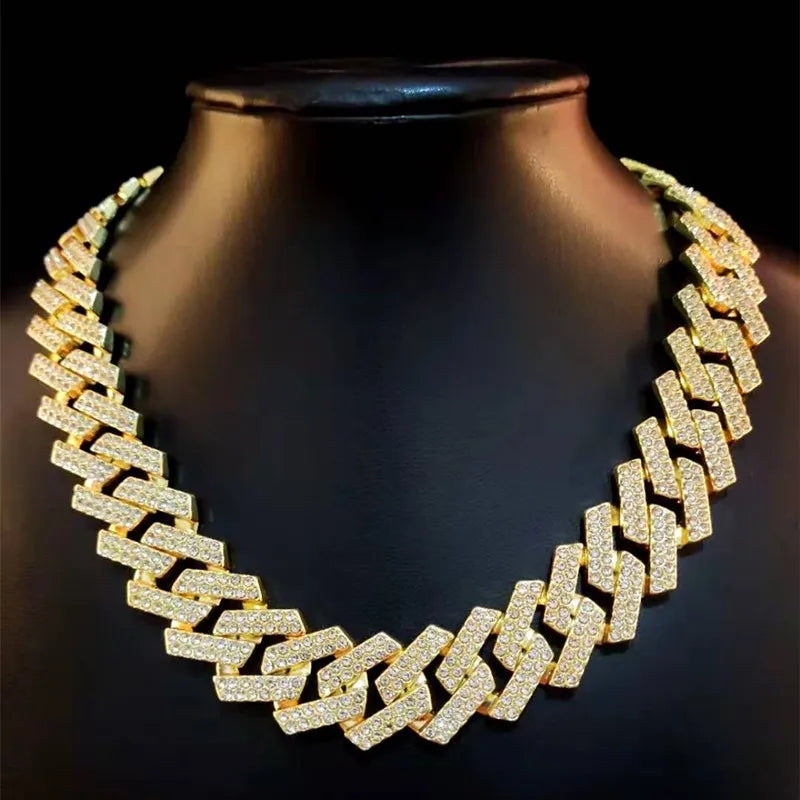 20mm Men’s Iced Out Cuban Chain Necklace