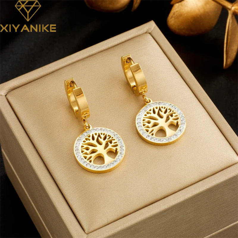 ✨ Golden Life Tree Earrings ✨