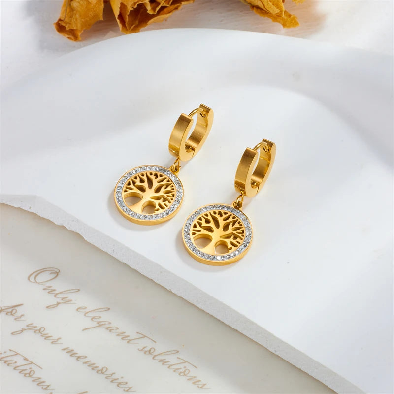 ✨ Golden Life Tree Earrings ✨