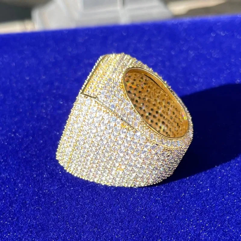 Men’s Gold Iced Out Cubic Zirconia Ring