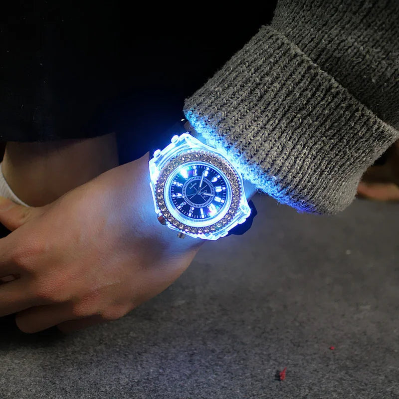 ✨ GlowSpark LED Fashion Watch