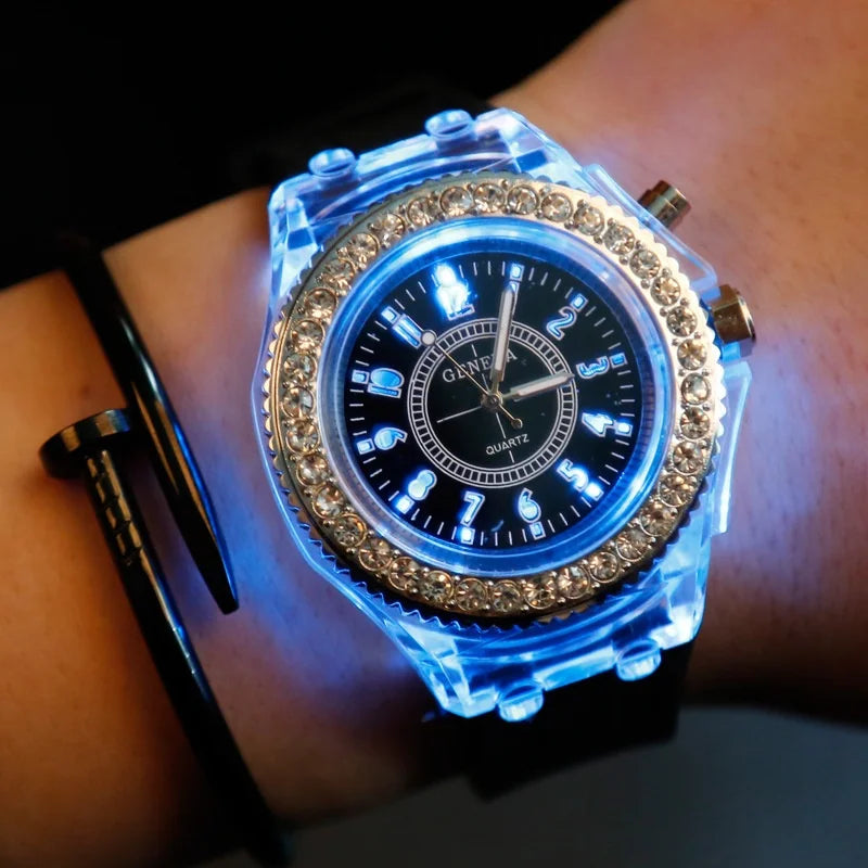 ✨ GlowSpark LED Fashion Watch