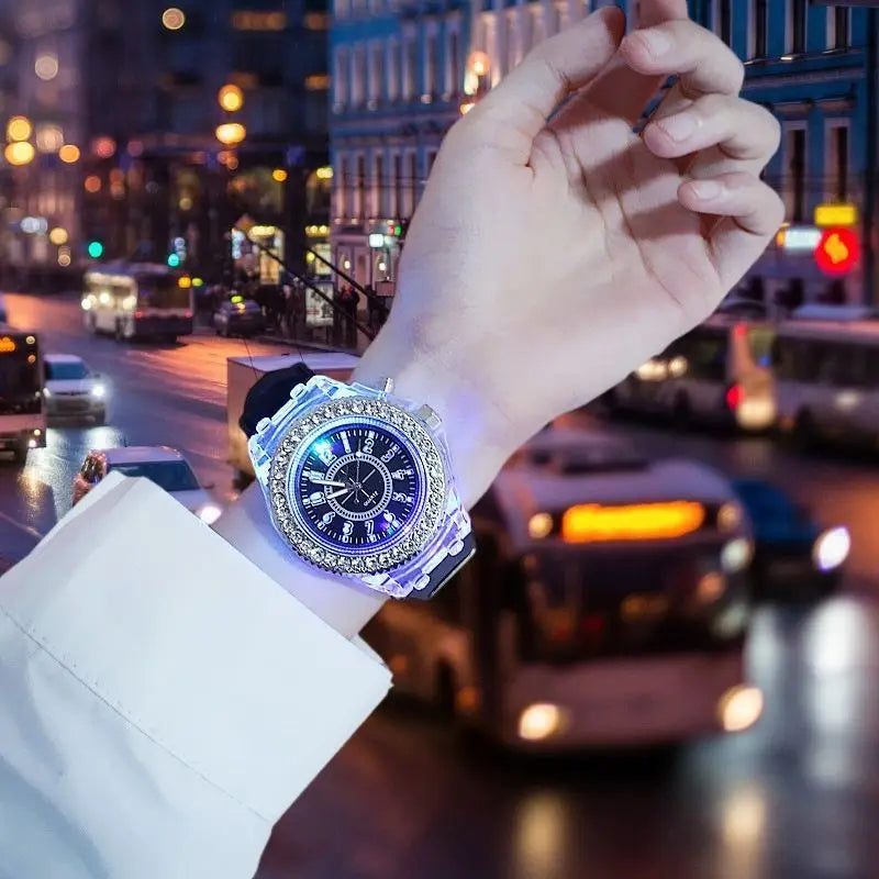 ✨ GlowSpark LED Fashion Watch