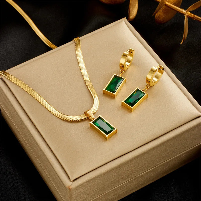 Green Aurora Jewelry Set